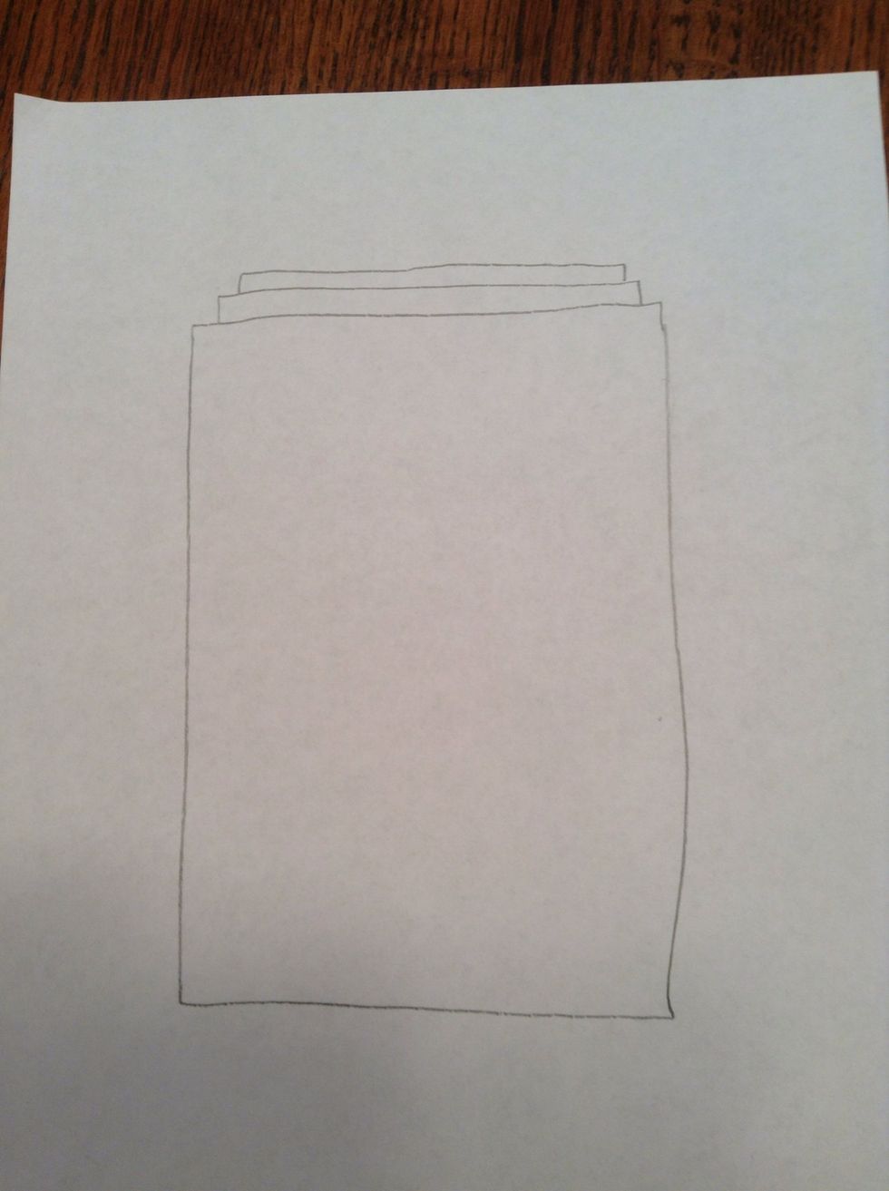 Next, Draw two skinnier and longer rectangle's on top of that.