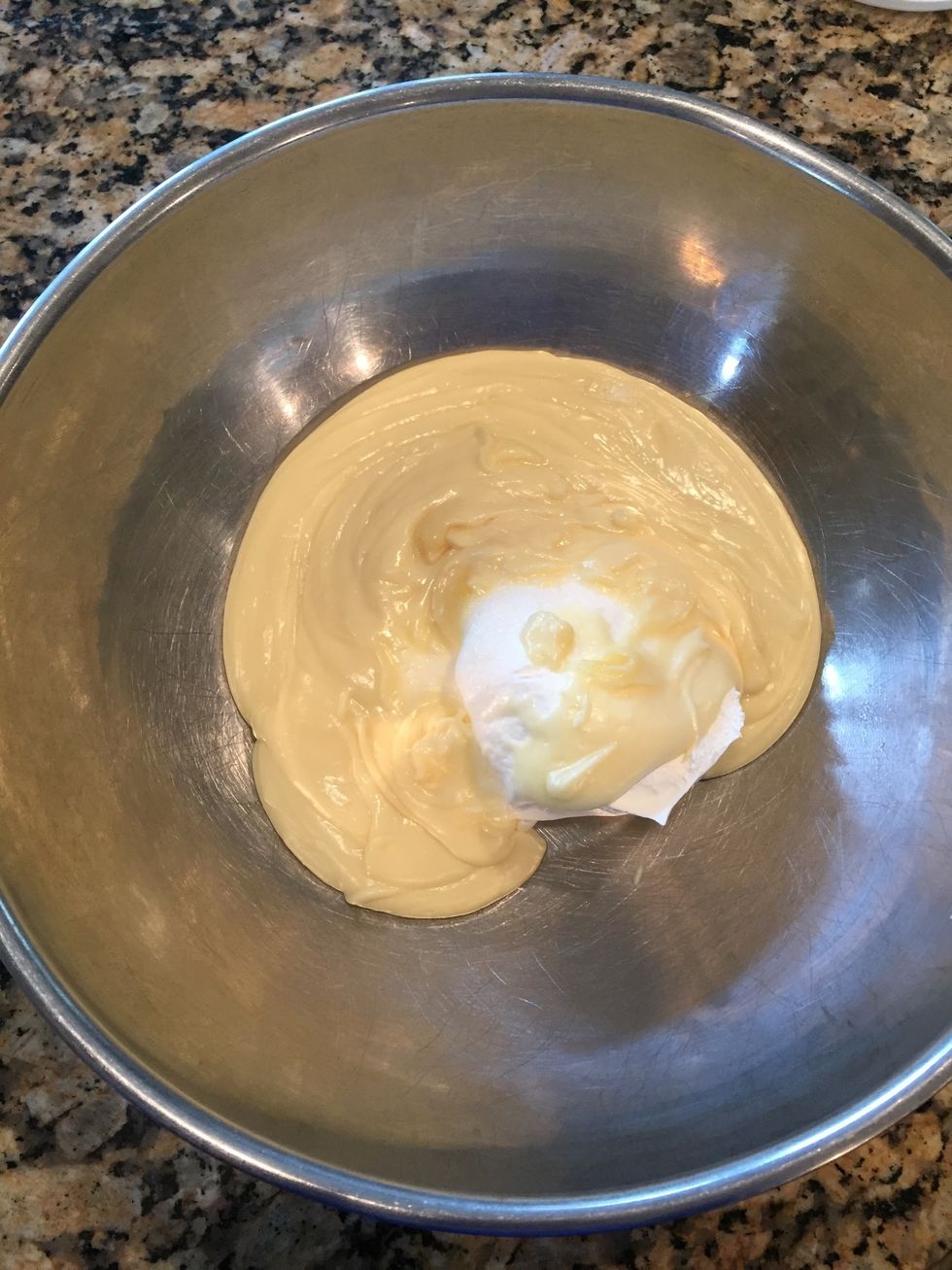Next dump the custard over