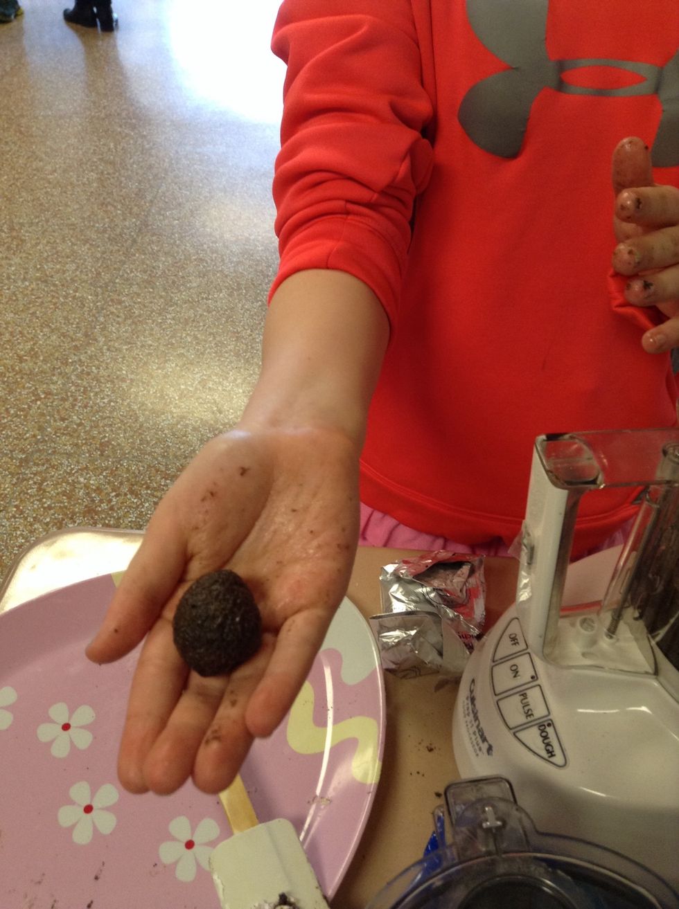 Next, form batter into quarter sized balls!!