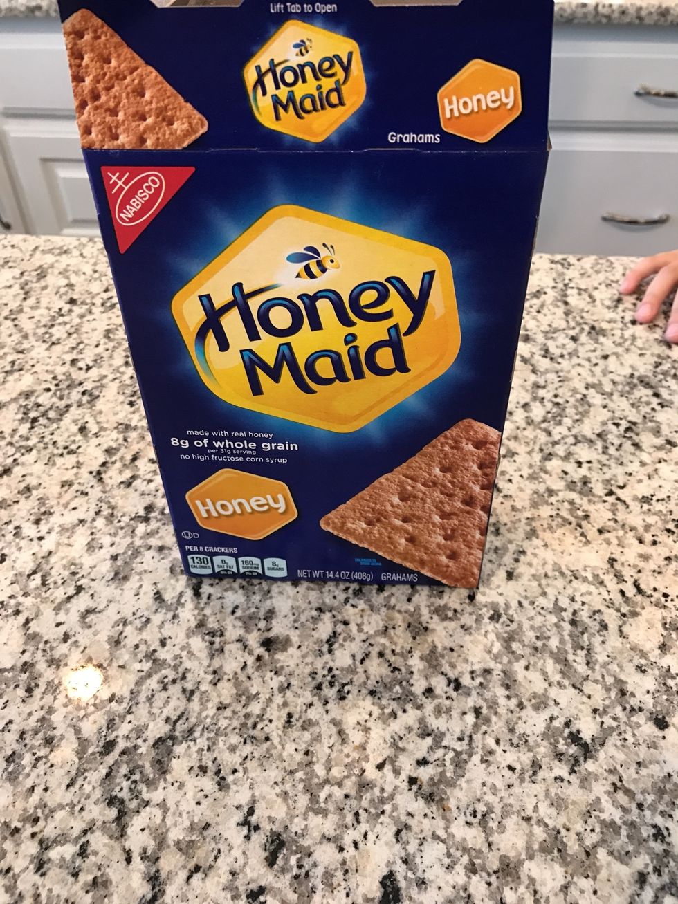 Next get two graham crackers.