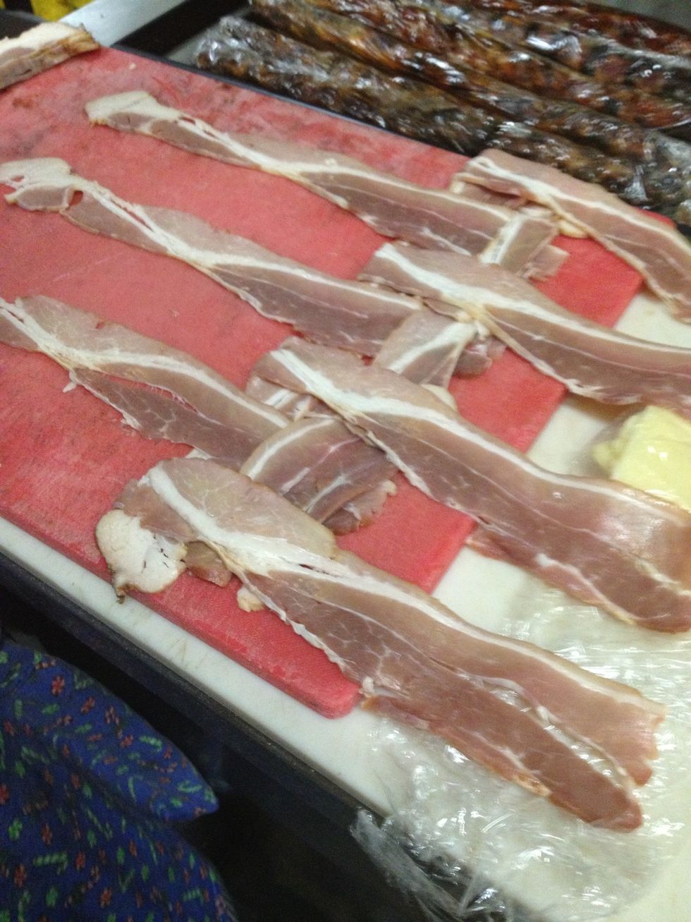 Next get your bacon weave on