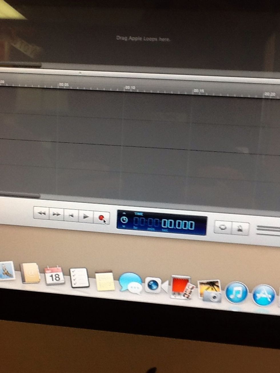 Next go into garage band and begin to record
