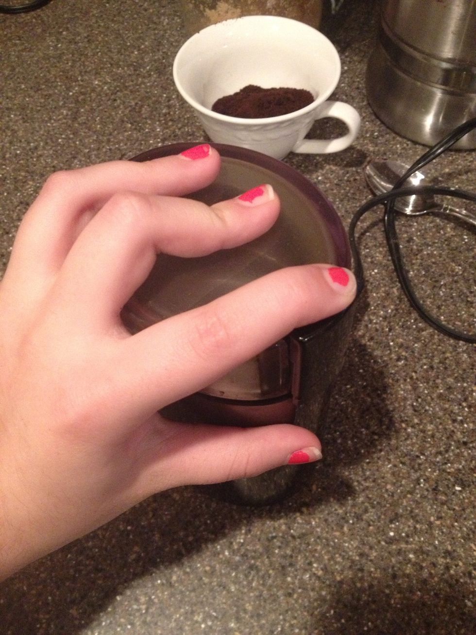 next grind up your rosemary leaves. try to grind them as fine as possible (but don't pulverize)