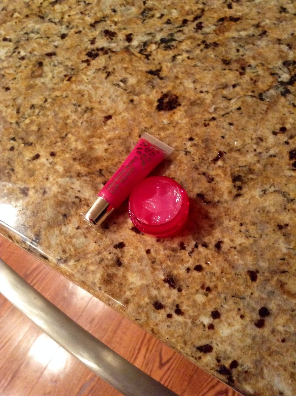 Next, here comes the fun part! Mix in a little bit of your old lip gloss to add some color. Avoid using food coloring, the lip gloss will help add to the creamy texture even more.