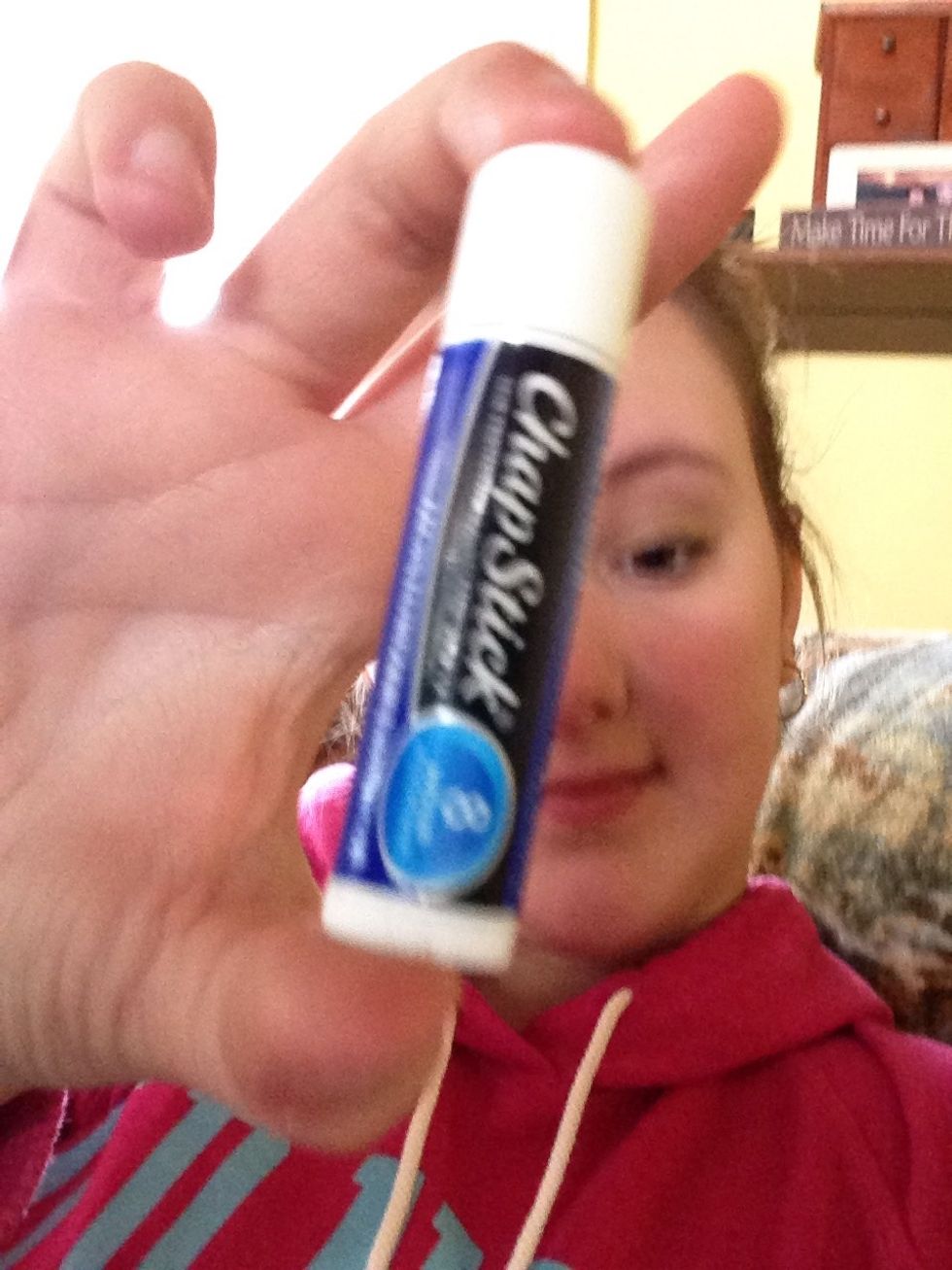 Next I am just finishing the look off with some Chapstick!