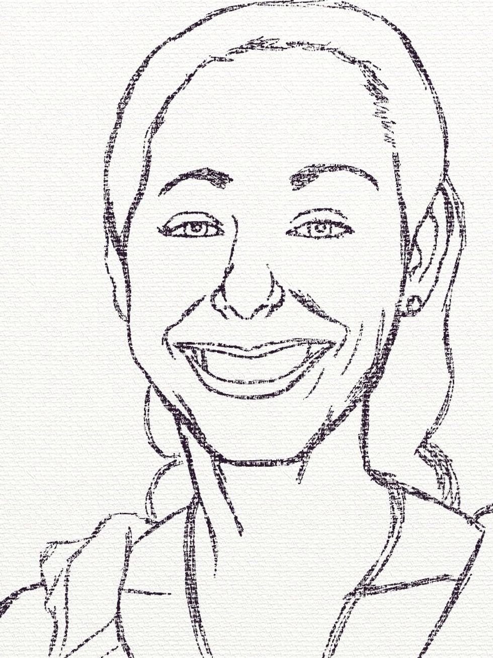 Next I create a new layer on top of the blue line drawing and draw in the details with a graphite color. The blue lines from before serve as guidelines.