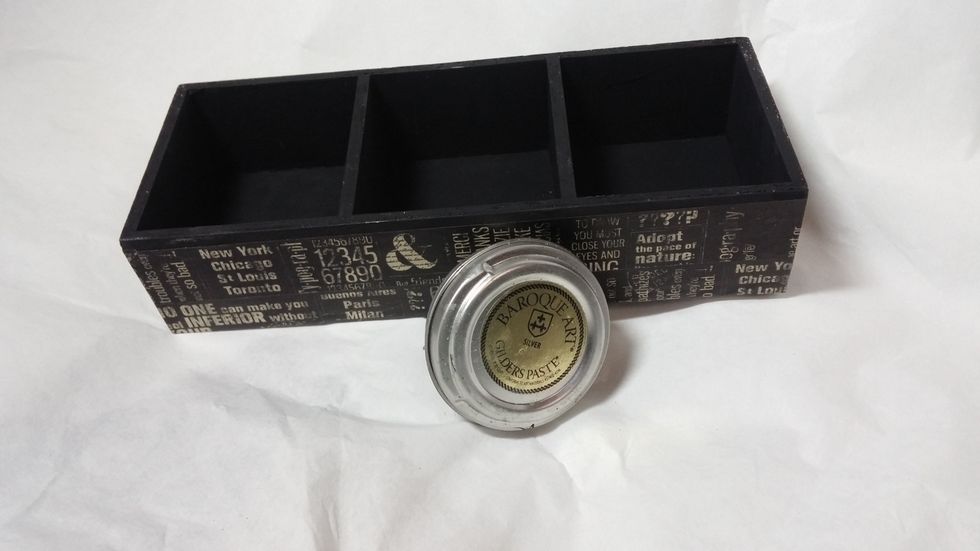 Next I layered on some silver gilders paste to bring out some texture.