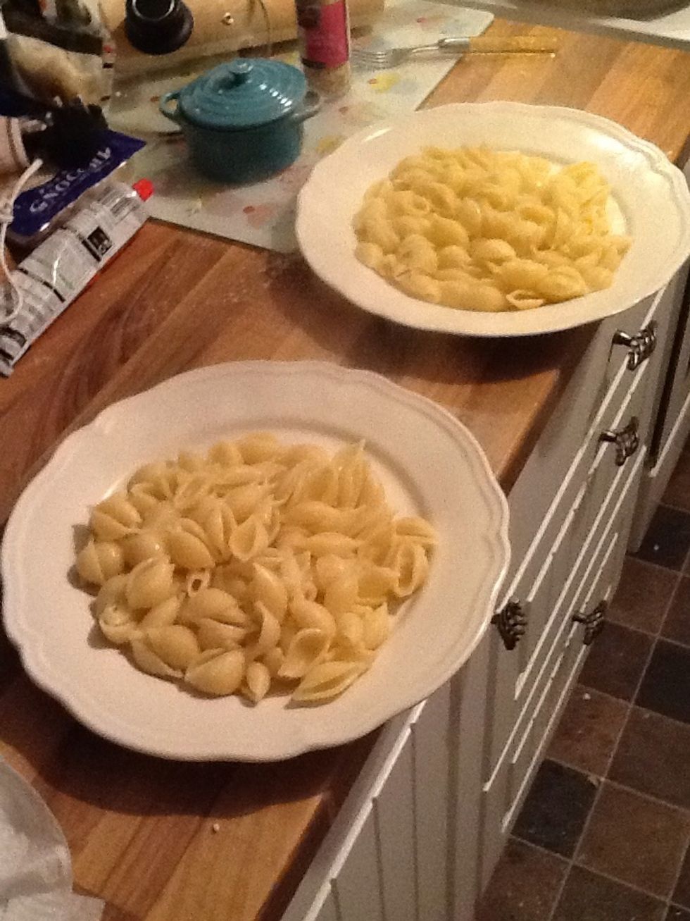 Next I put out my pasta but you could have chips (fries) or whatever!