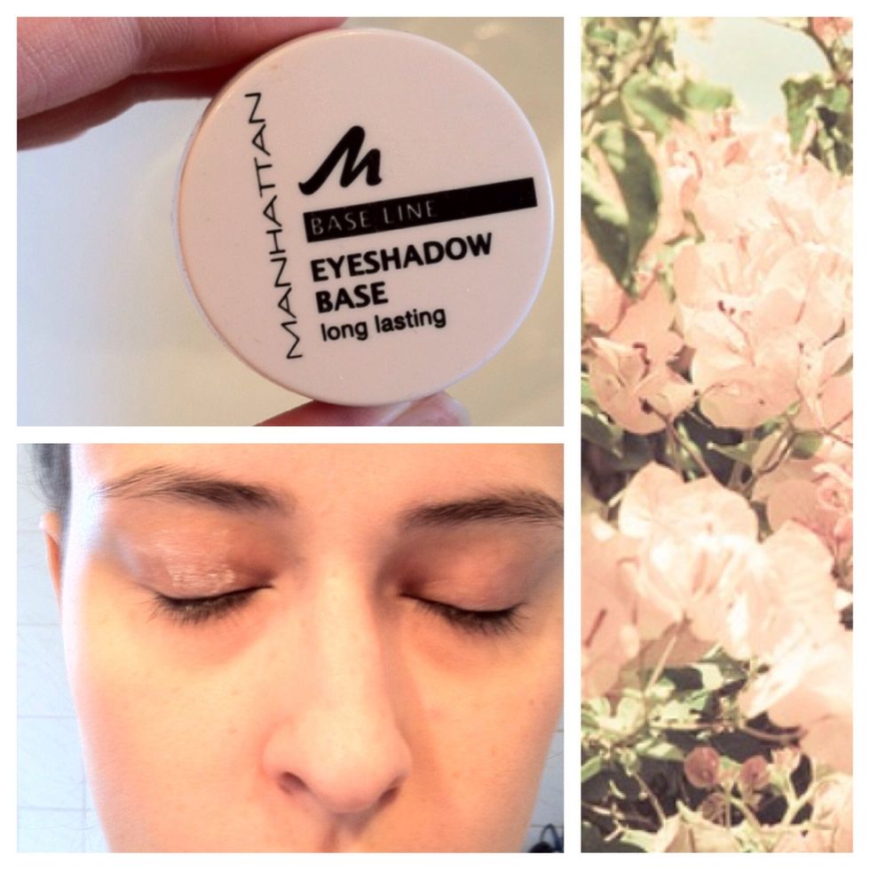 Next I took my eyeshadow base and put it all over my lid. This is optional, but it helps the eyeshadow to stay on longer and the colors will turn out brighter.