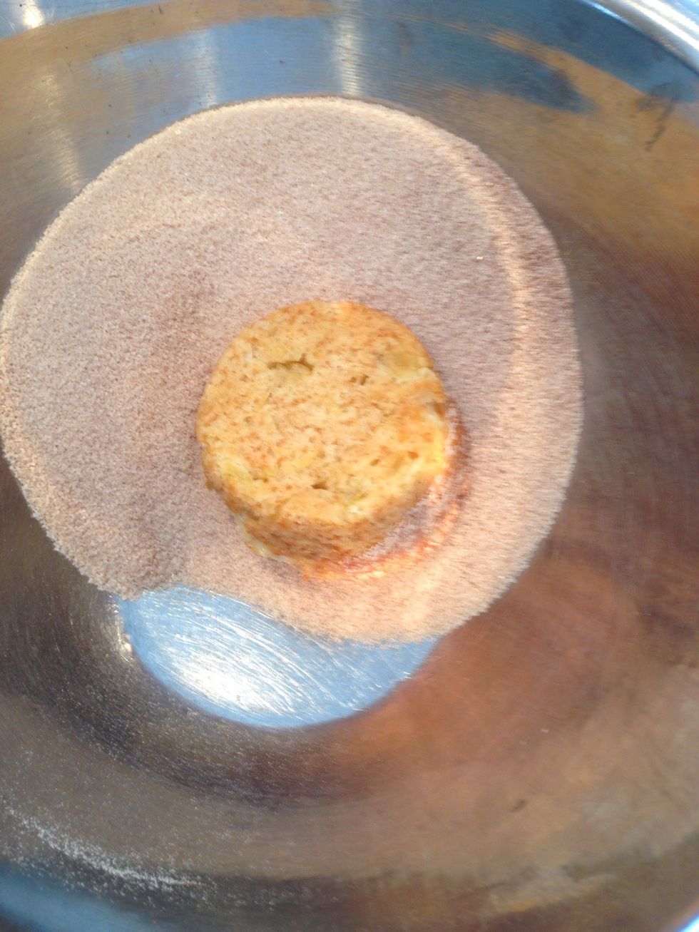 Next, into the sugar. No matter how much was covered with butter, roll the whole thing in sugar. Over and over. You may need more of this stuff too.