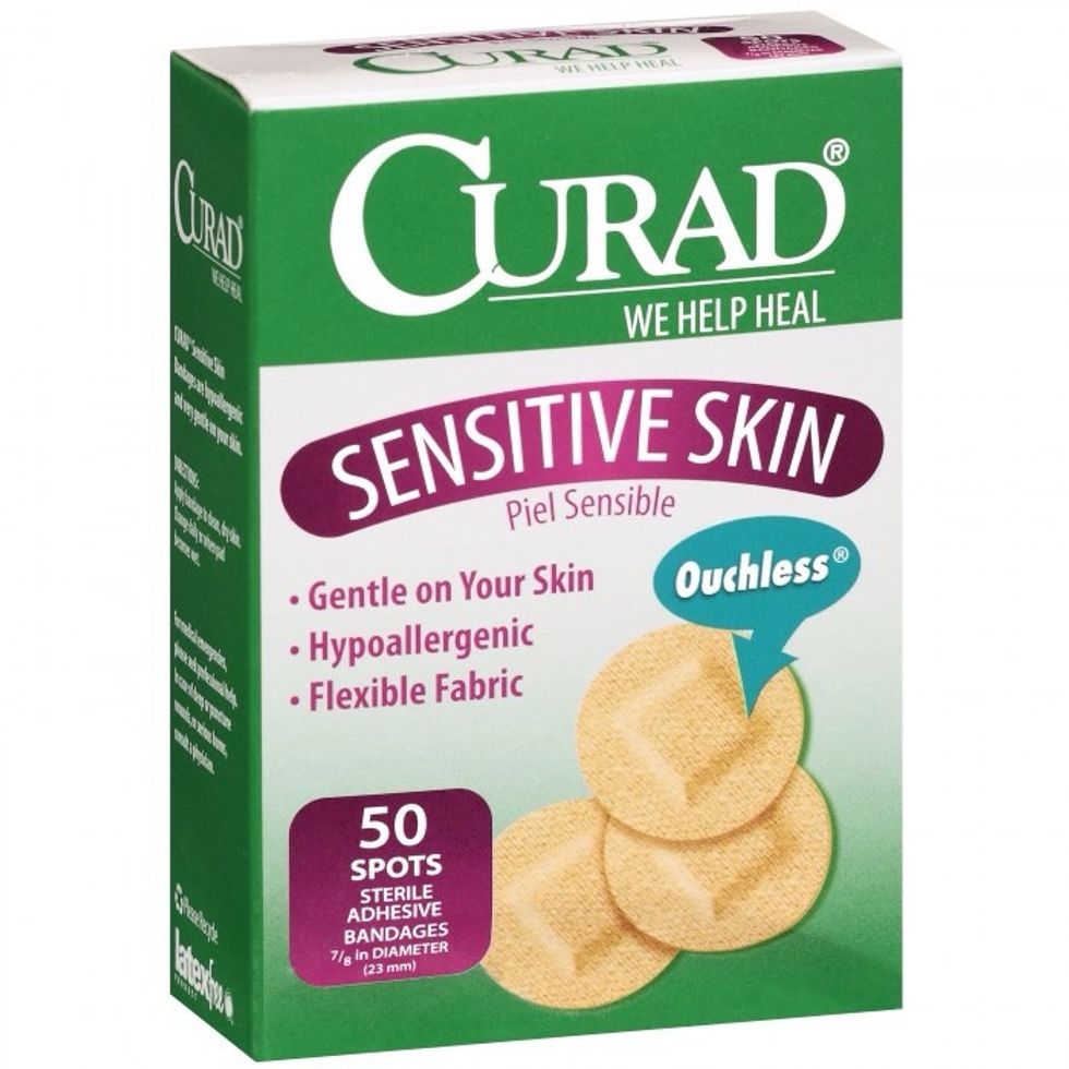 Next is what I consider to be the end all be all in absolute nipple protection. Curad\u00ae Spot bandages are the perfect nipple size. They move with your body when running and stay put even when sweating.