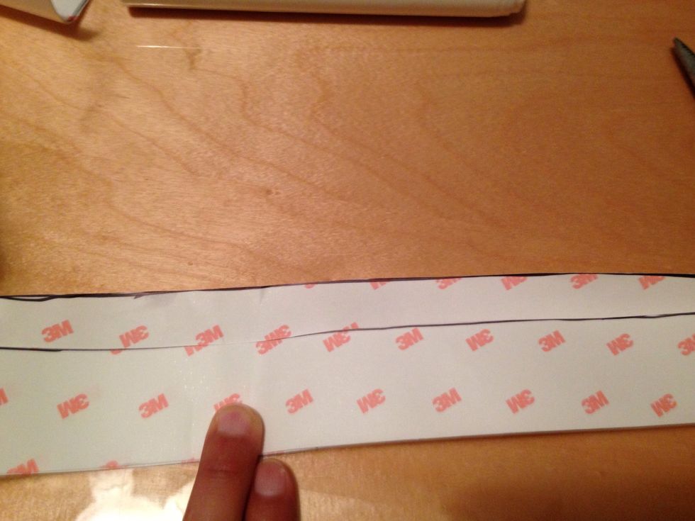 Next just overlap it on the other 3M Tape and just cut another piece this eliminates you measuring every time