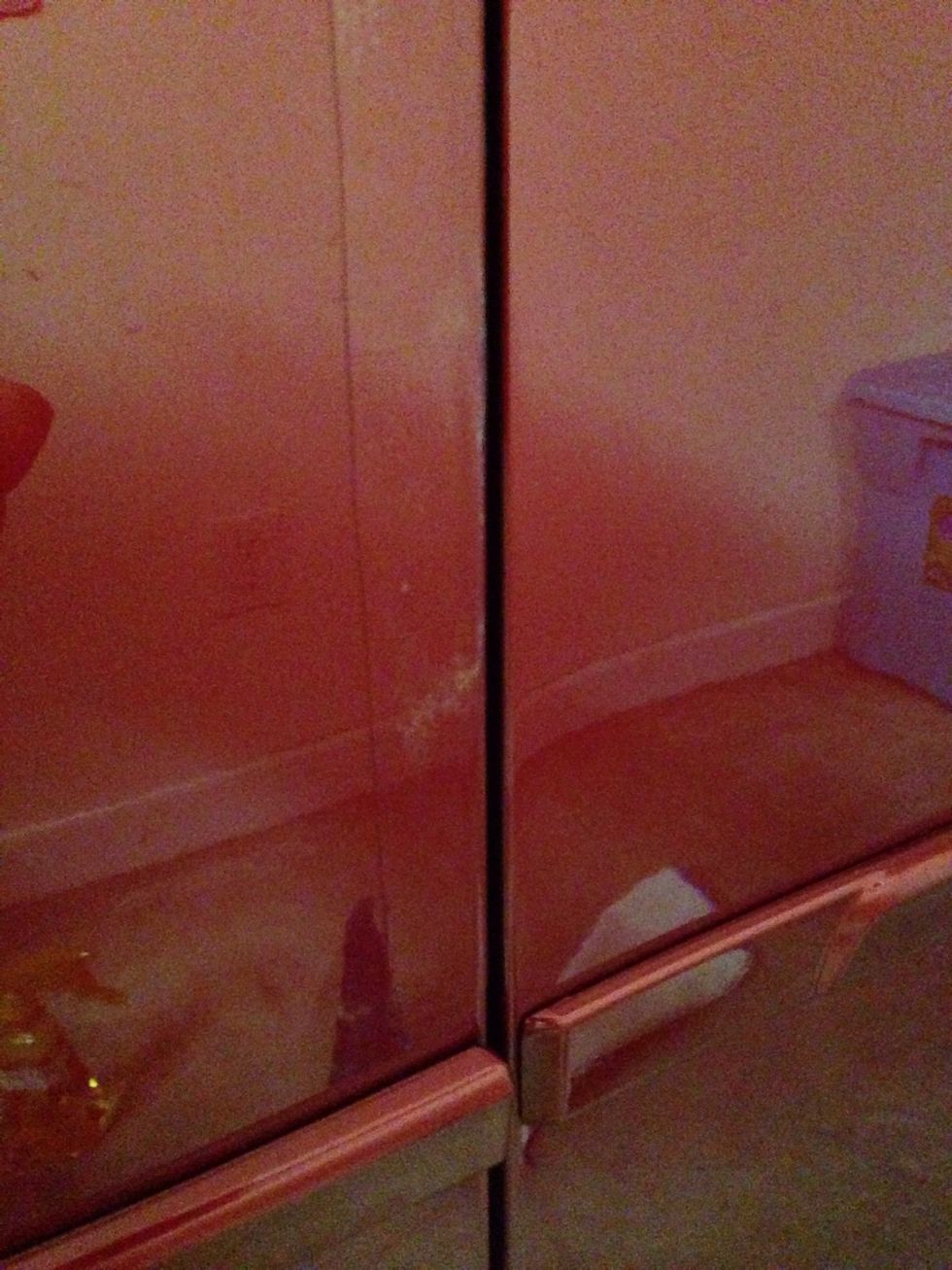 Next just stick it on the door and it will slide around perfectly don't worry about the bubbles just get it wear you want it.