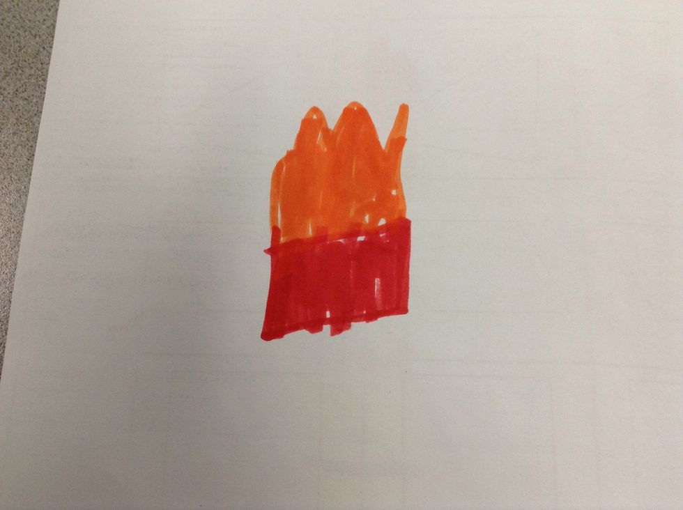 Next light the nether rack on fire.