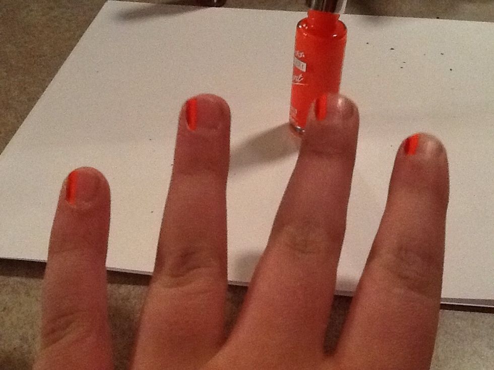 Next make a orange line right next to the red line.