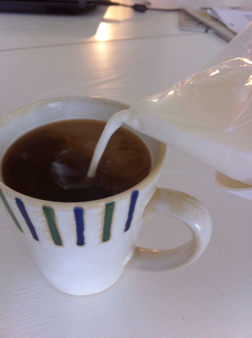 Next, make another cup of coffee! \u2615 This time, add sugar, milk, or whatever you like in your coffee! I like syrup in mine sometimes! \ud83c\udf5a\ud83d\udc04\ud83c\udf7c\ud83d\ude0d