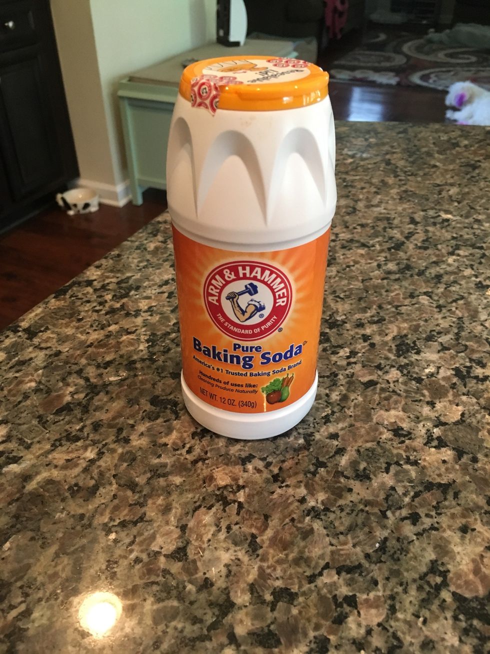 Next, measure out 2 teaspoons of baking soda.