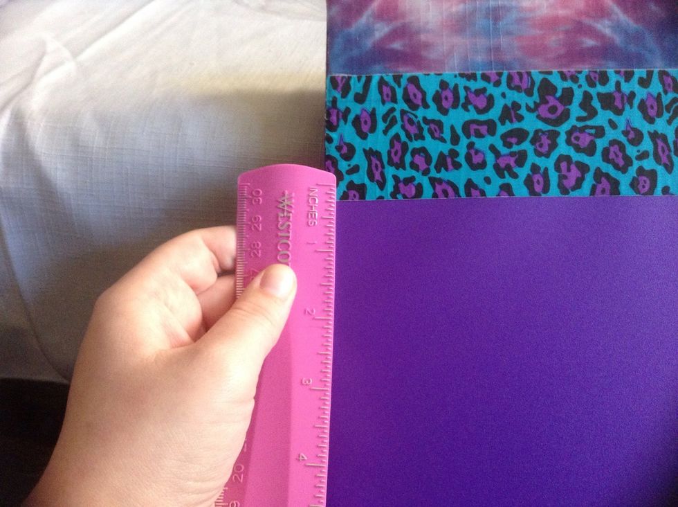 Next measure the fraction you used from the bottom of the tape...