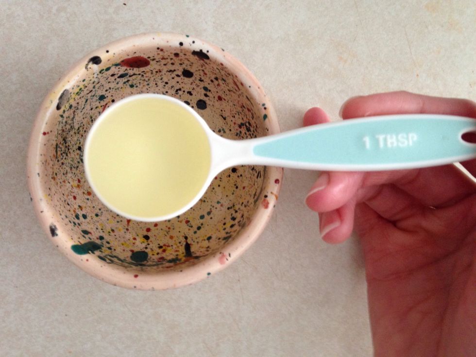 Next, measure your oil, which will be combined shortly with the other wet ingredients.