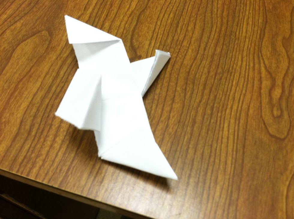 Next, overlap the to pieces.