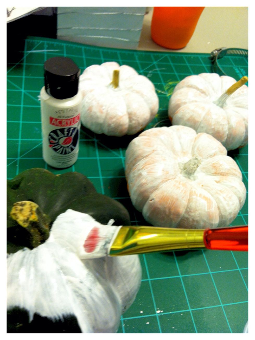Next, paint them with 2-3 coats of paint until they are completely covered. This step takes time because you want to wait until they are completely dry before applying each coat.