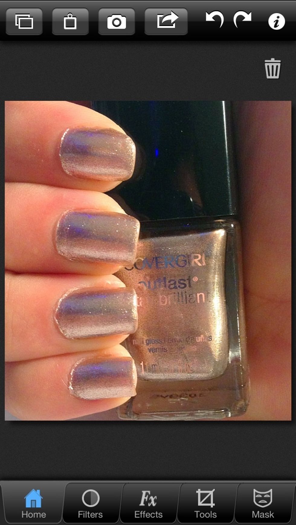 Next paint your nails with your first color. (Covergirl~Bronze Beauty)