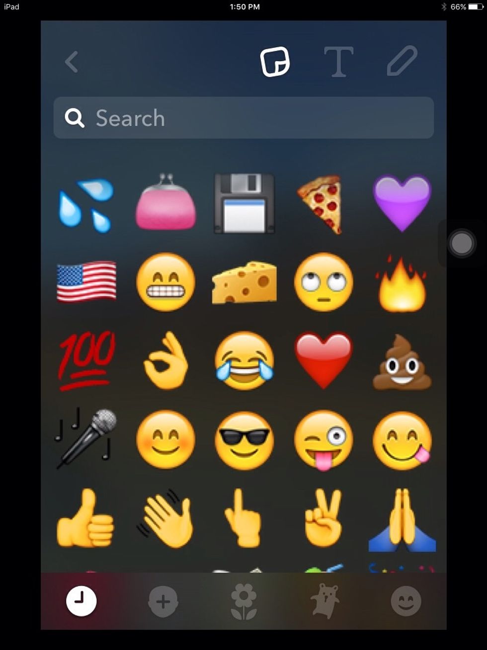 Next, pick out an Emoji with the colour you want (for example, purple heart for purple, or pink purse for pinkish red). You can pick as many Emojis as you want.