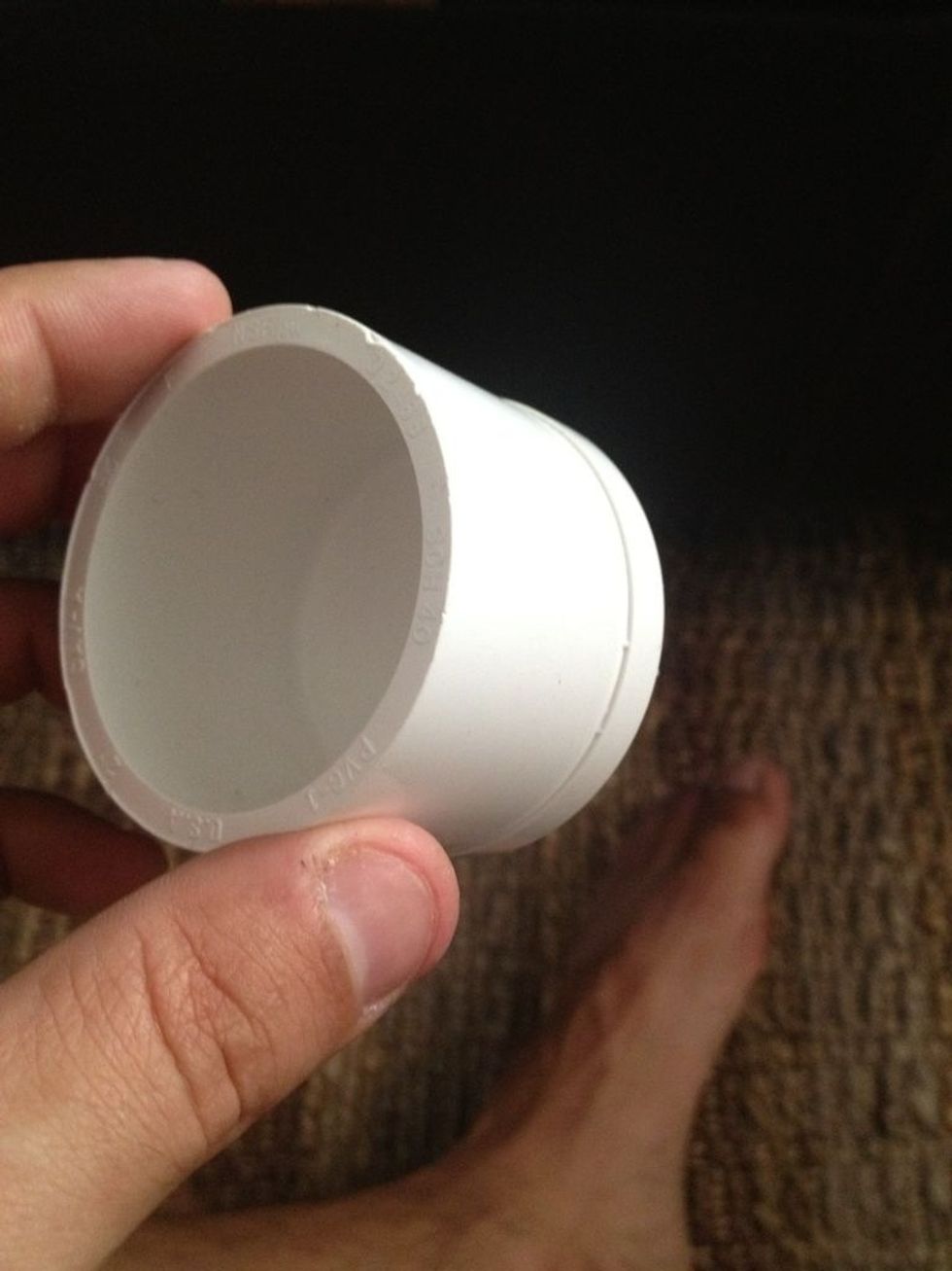 Next piece of interest is the male coupling that inserts into the elbow. This is what will attach to the wall and the elbow dock will slide over it, but there's some work to do first.