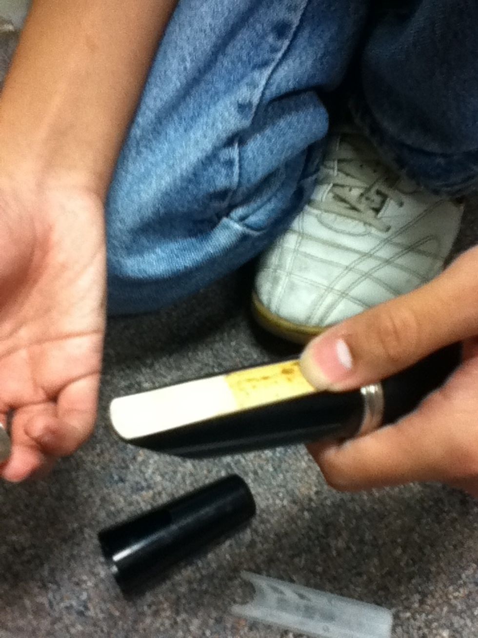 next place the reed on the hole of the mouth piece.