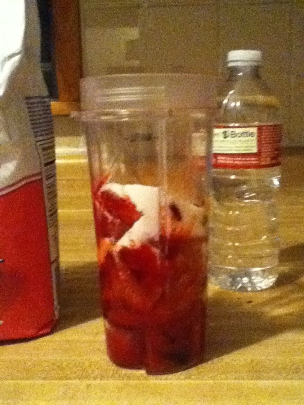 Next pour the Kool-Aid (What I do is for every two bags of Gummy worms I pour one pouches of Kool-Aid) also pour the sugar a lot and water very little The more water more Juice