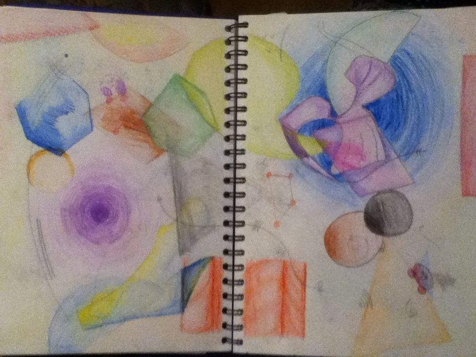 Next project was abstract art. This was art based on Claus Oldenburg