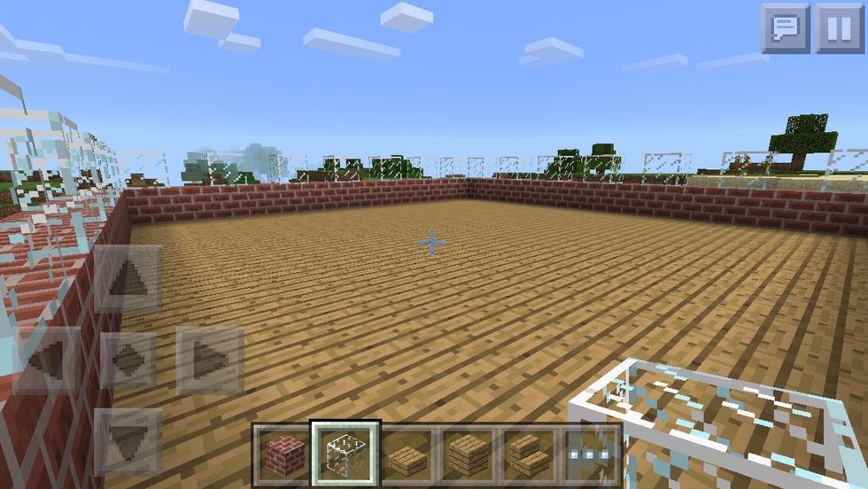 Next Put glass on top with a space between each one