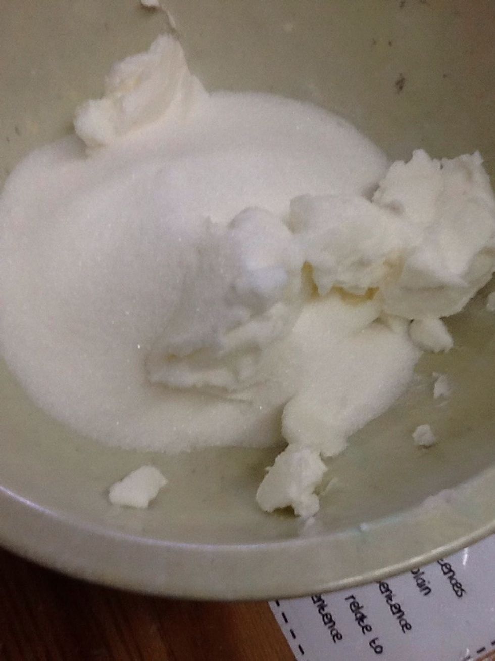 Next put sugar in.