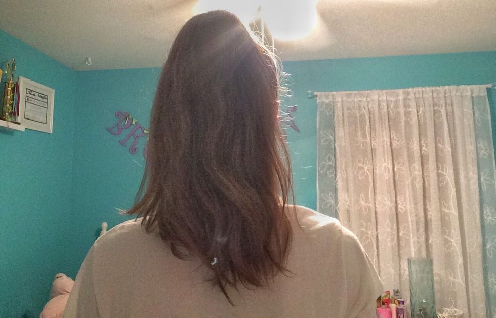 Next, put your hair in a pony tail.