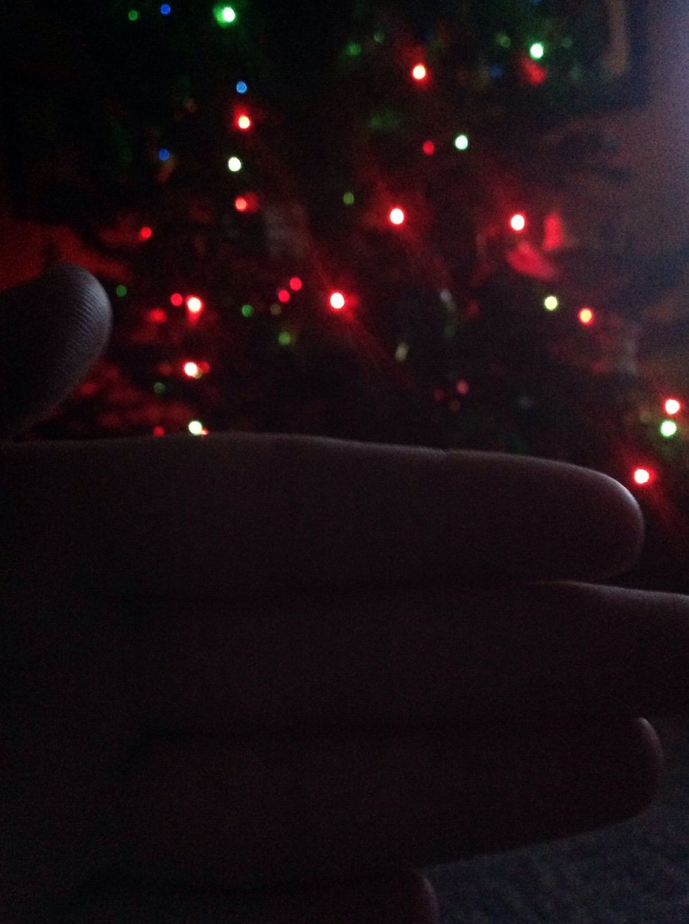 Next, put your hand in front of the camera, like so, and focus on it.