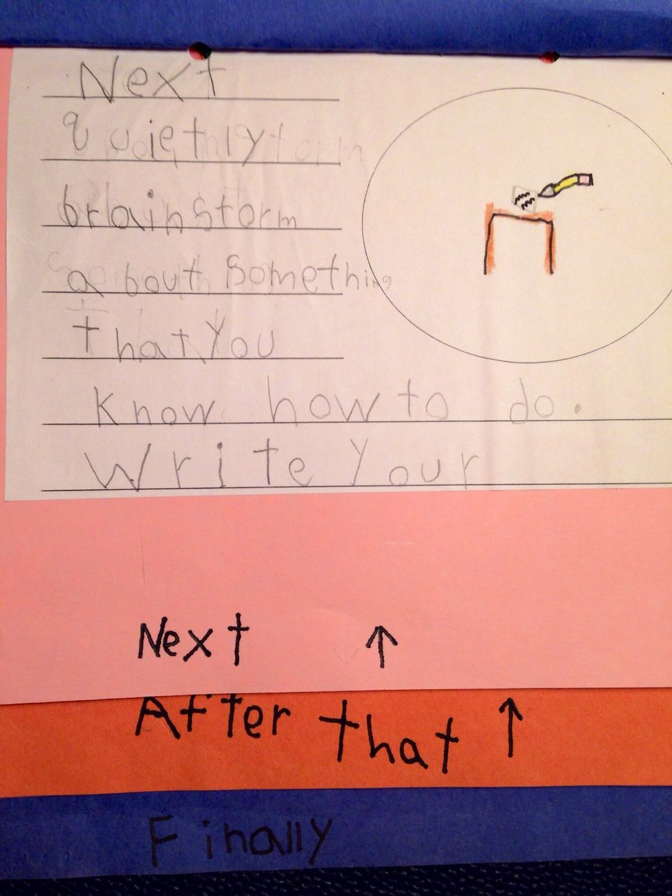 Next quietly brainstorm about something that you know how to do. Write your