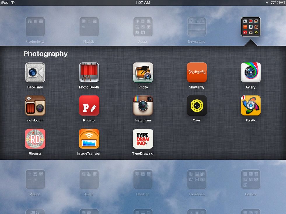 Next, start installing some apps! Try to keep them all organized in folders. You may end up with quite a few like me!
