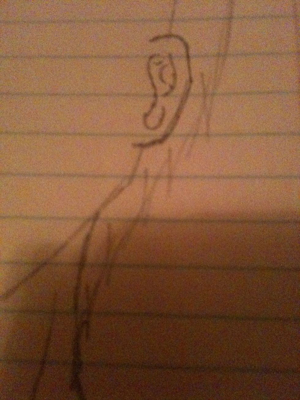 Next, start the hair just behind the neck! You can choose to do this step or not!