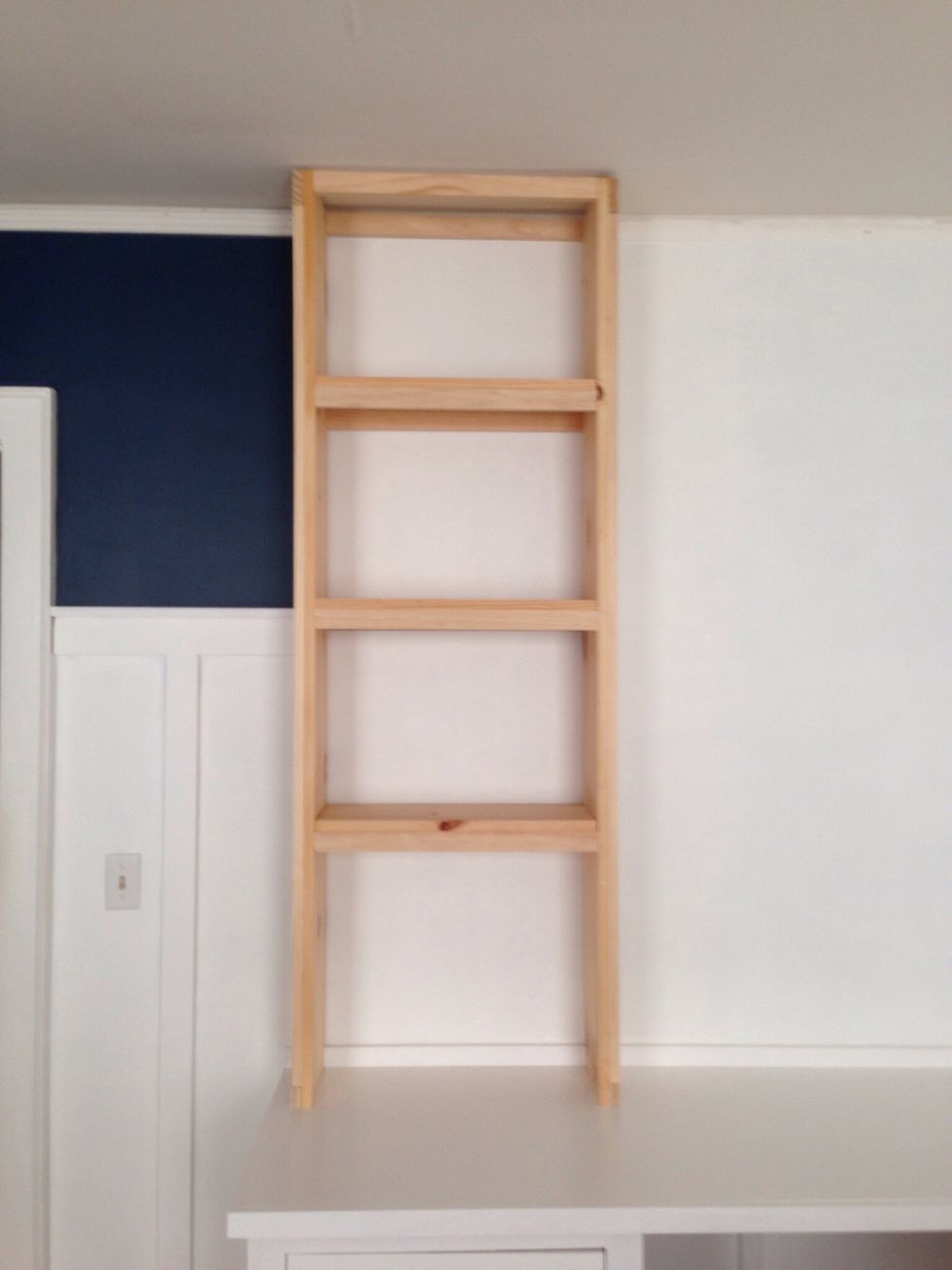Next step is to start the upper shelving units