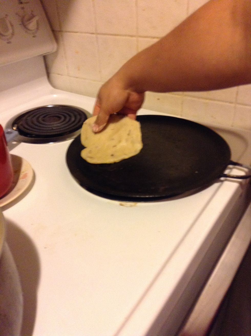 Next step to the skillet.