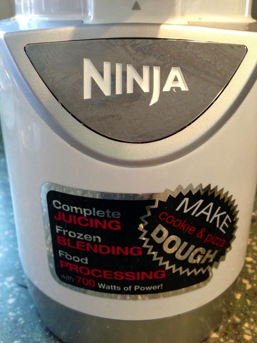 Next step you can use just a regular blender or food processor does not matter too much! I use the Ninja! It works very well and is super easy to clean.