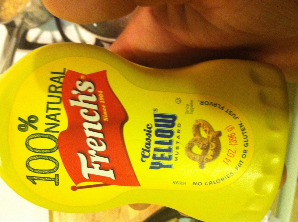 Next step you will need a bottle of mustard.
