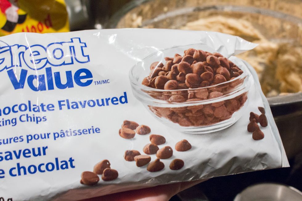 Next take out your bag of semi-sweet chocolate chips.