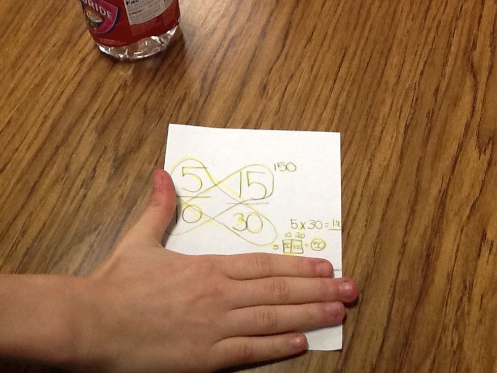 Next take the other numbers and multiply them