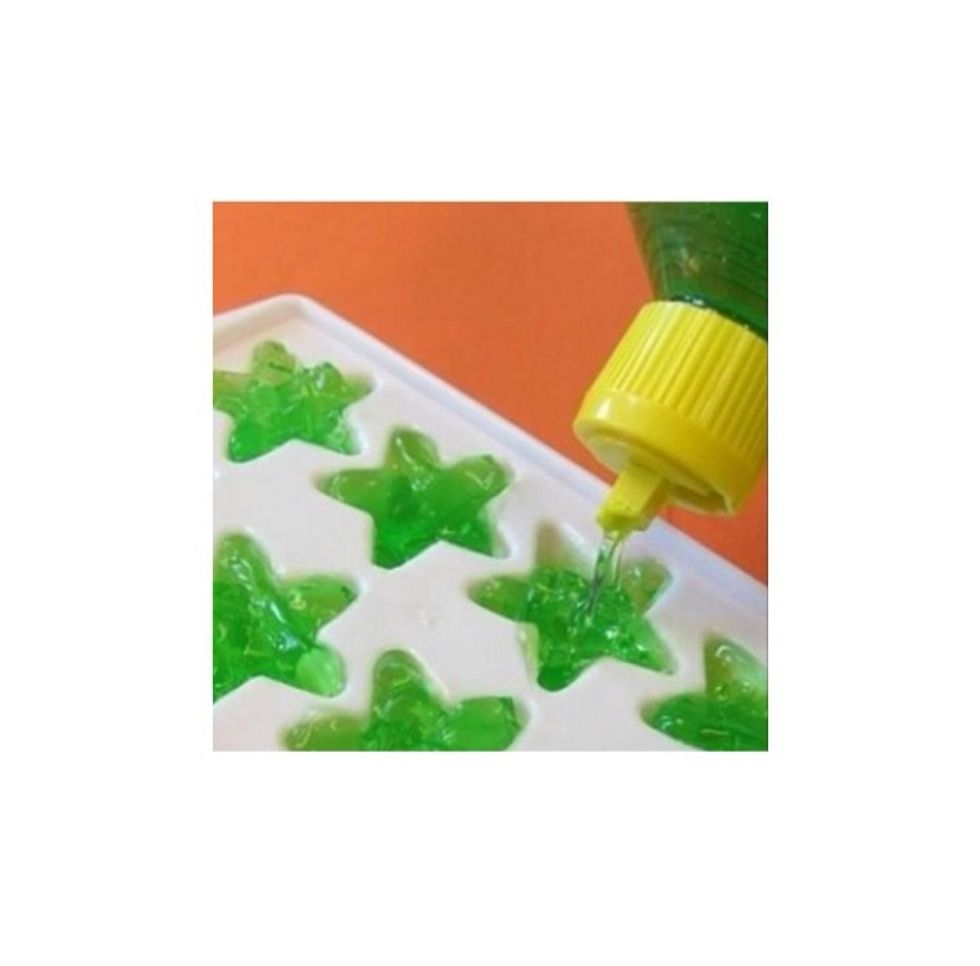Next, take your aloe vera and pour some in an ice cube tray and place it in the freezer. Leave it in the freezer for about 50 minutes.