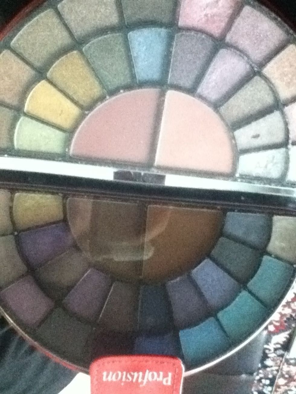 Next take your eyeshadow, I use Profusion, and apply it to your eyes