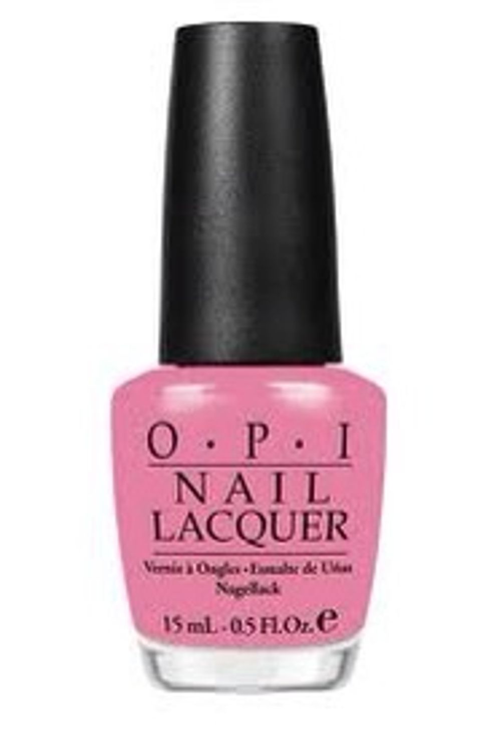 Next, take your favorite nail polish and apply this directly over your nails. I recommend that you use long thin strokes so your polish doesn't become thick and gooey. This is "Pink Friday" by OPI