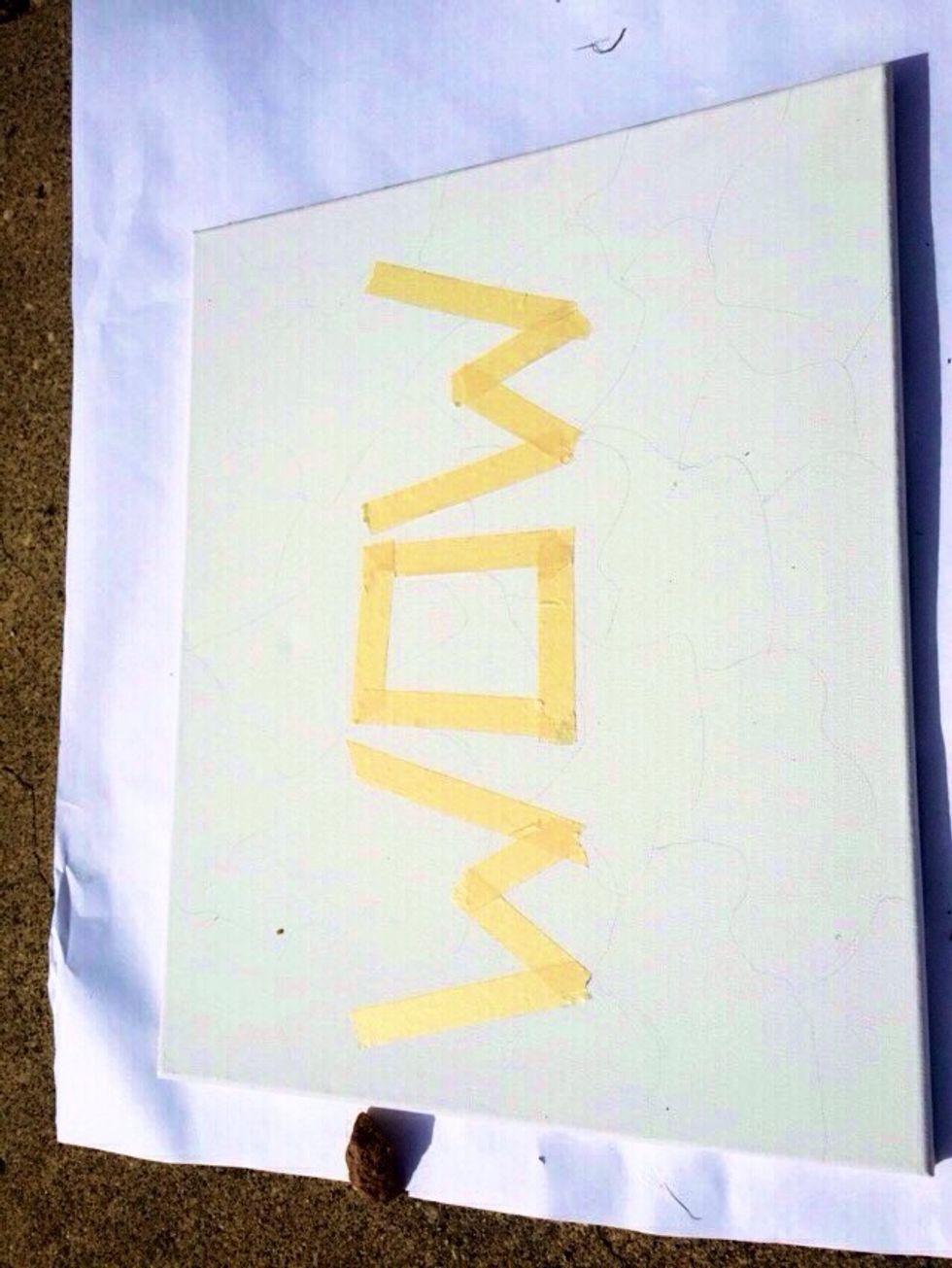 Next take your pencil and very lightly draw the design you want in the background. Some ideas are make polka dots, animal print if you know how or different color areas blended together.