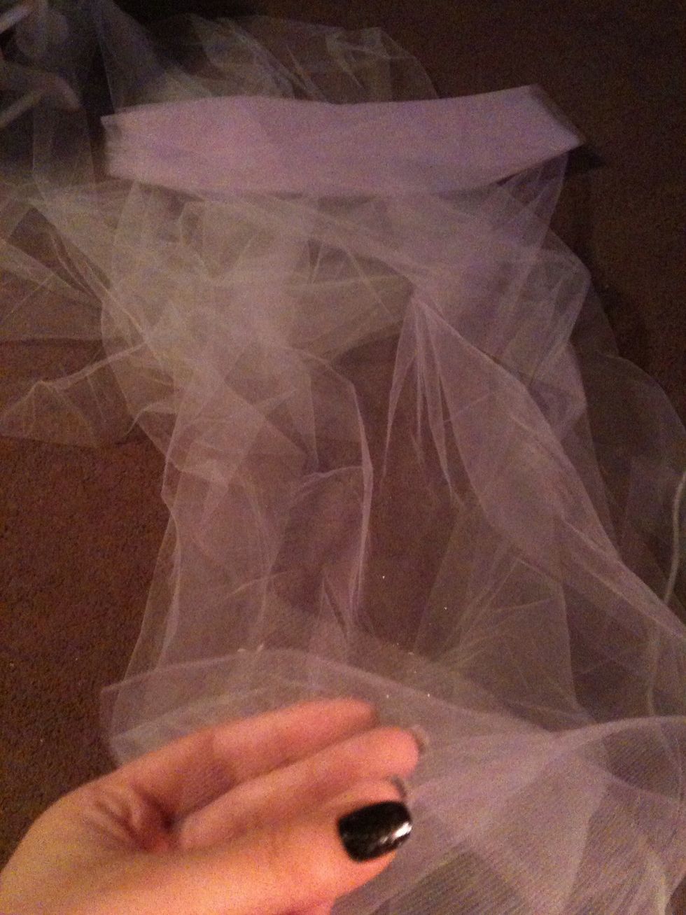Next, take your tulle and