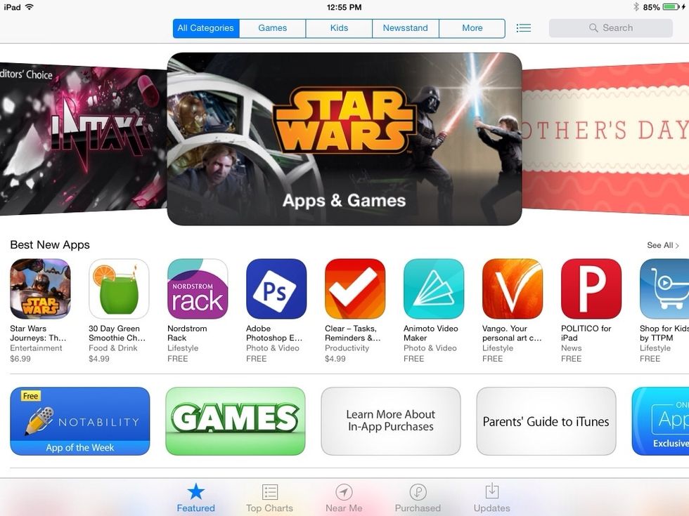 Next, tap on a free application.